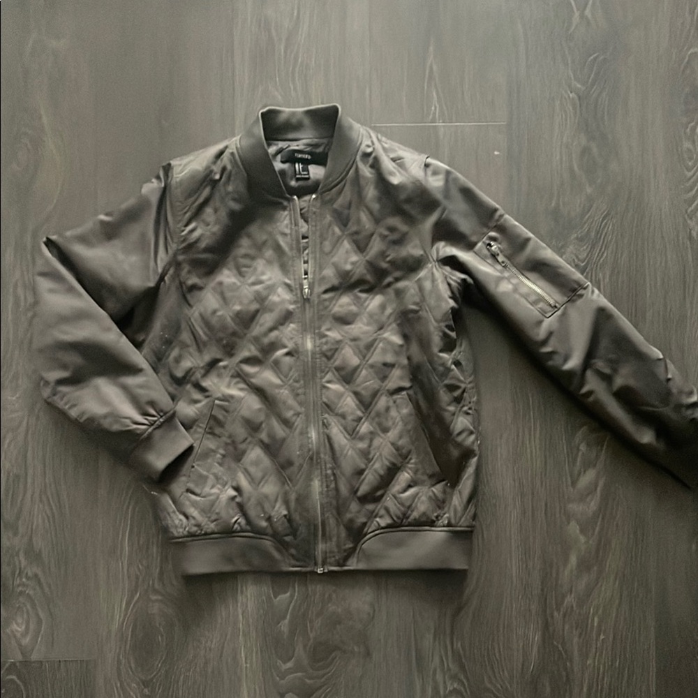 Grey bomber jacket